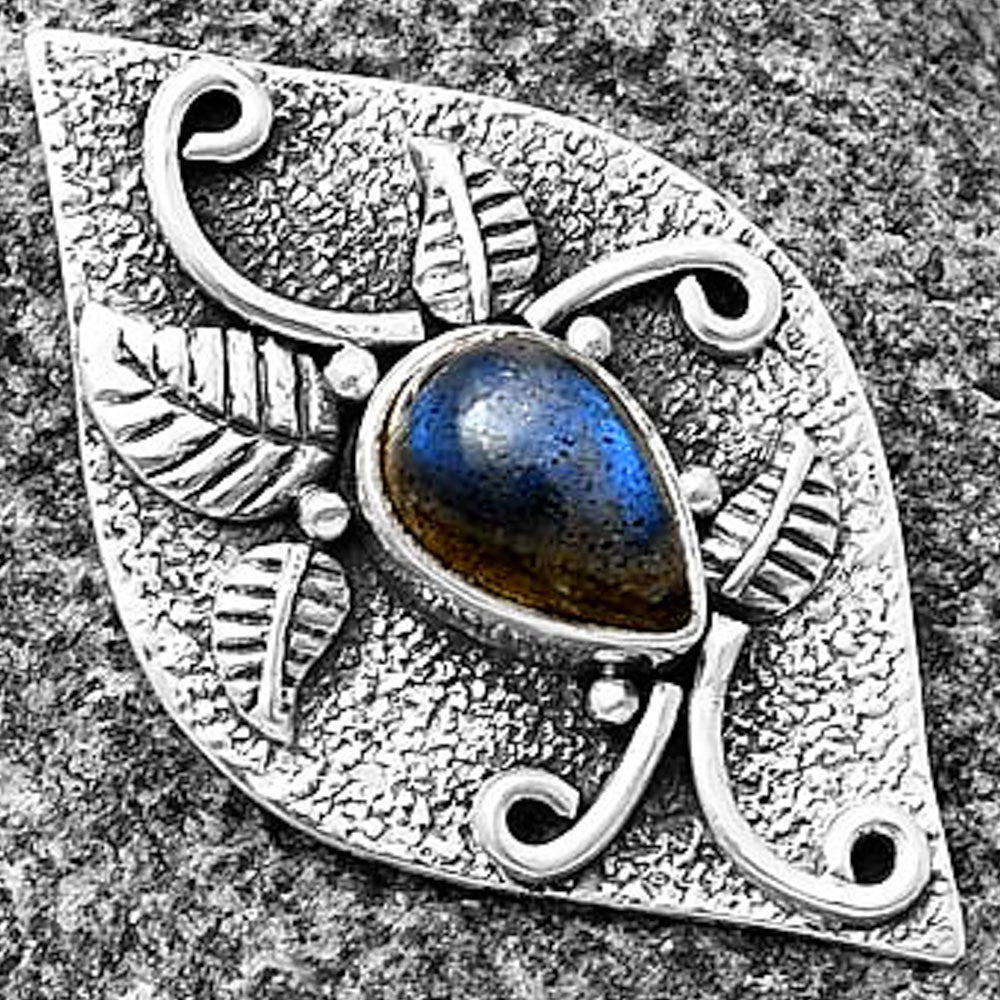 Natural Blue Labradorite - Madagascar Pendant P-1518 SDP140752