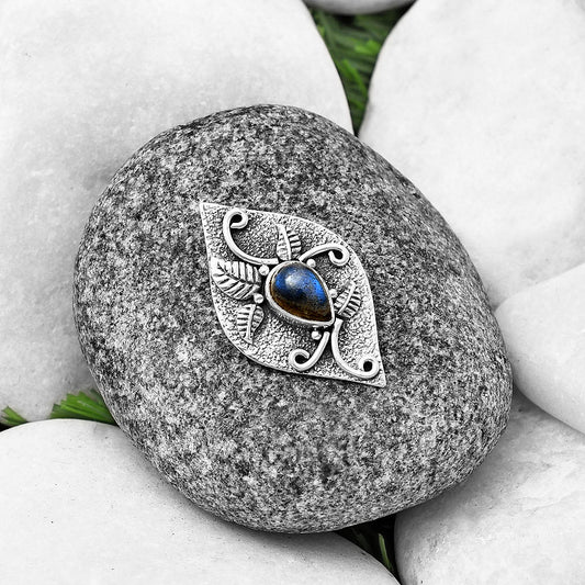 Natural Blue Labradorite - Madagascar Pendant P-1518 SDP140752