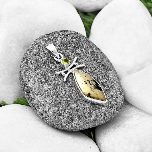 Apache Gold Healer's Gold & Peridot Pendant P-1243 SDP140770