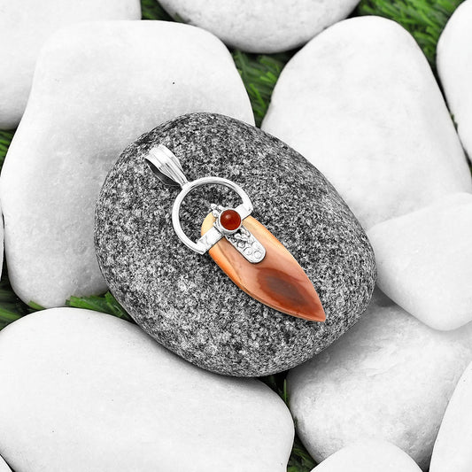 Imperial Jasper - Mexico & Carnelian Pendant P-1723 SDP141197