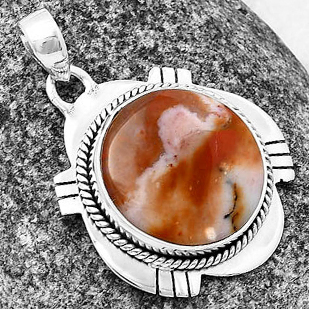 Natural Oregon Red Moss Agate Pendant P-1463 SDP141245