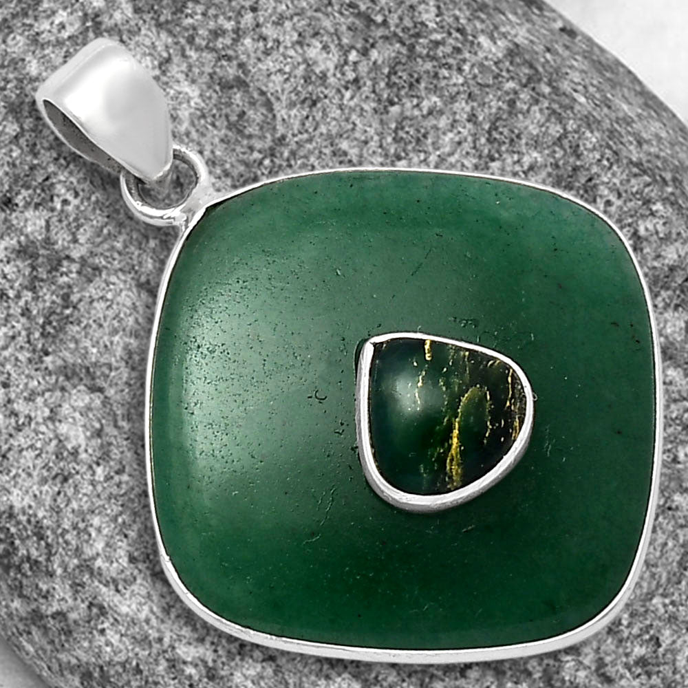 Green Aventurine & Green Fuchsite Pendant P-1323 SDP141501