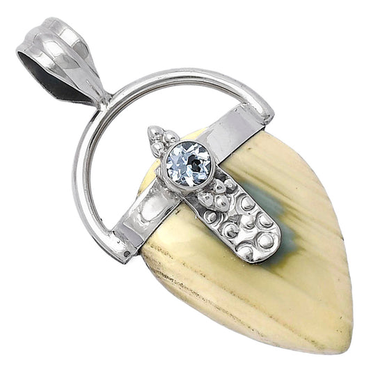 Imperial Jasper & Sky Blue Topaz Pendant P-1723 SDP141661