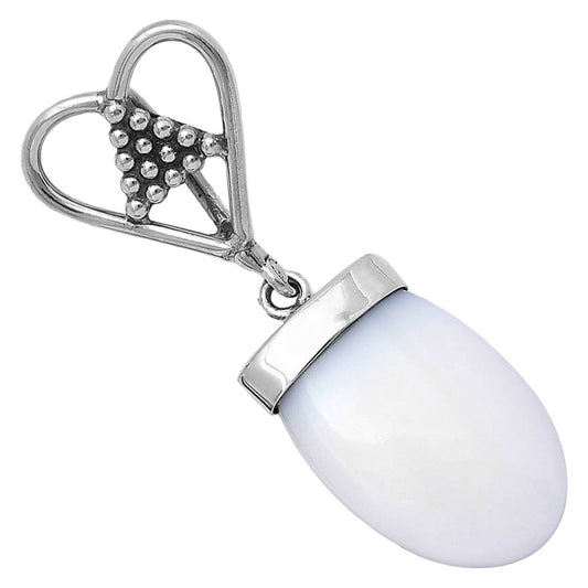 Heart - Natural White Opal Pendant P-1721 SDP141682