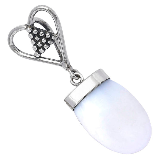 Heart - Natural White Opal Pendant P-1721 SDP141693