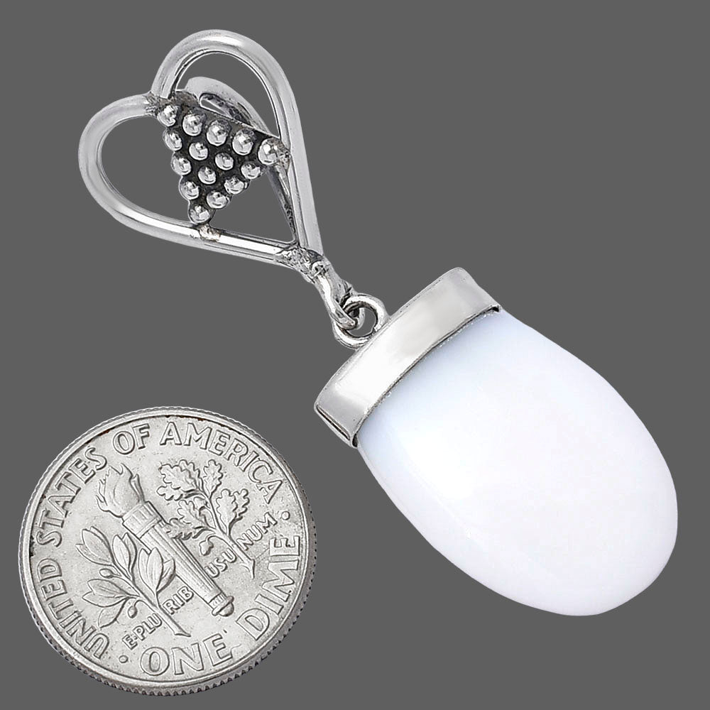 Heart - Natural White Opal Pendant P-1721 SDP141695