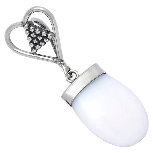 Heart - Natural White Opal Pendant P-1721 SDP141695