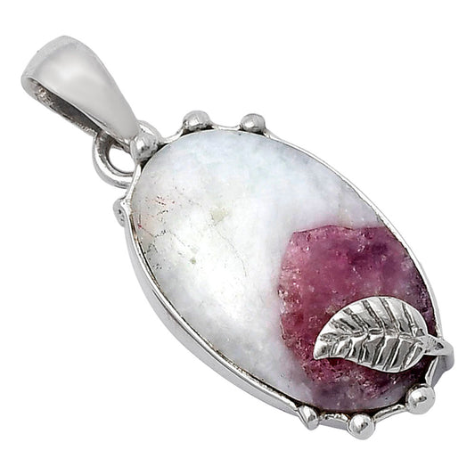 Natural Pink Tourmaline in Quartz Pendant P-1226 SDP141732