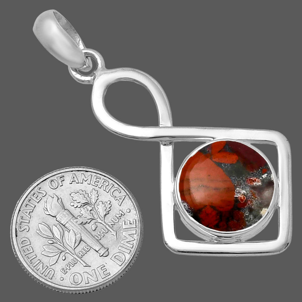 Natural Red Brecciated Jasper Pendant P-1011 SDP143170