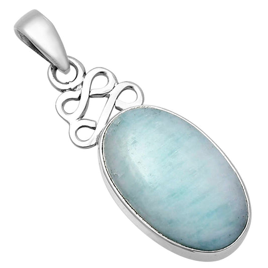 Natural Blue Aragonite Pendant P-1554 SDP143275