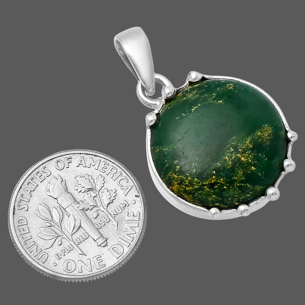 Natural Green Fuchsite Pendant P-1349 SDP143303