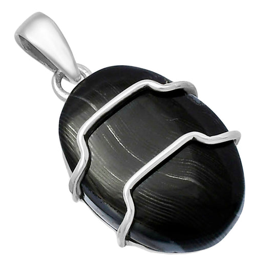 Crown Of Silver Psilomelane - Black Malachite Pendant P-1638 SDP143315