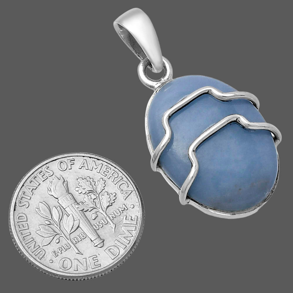 Natural Angelite Pendant P-1638 SDP143322