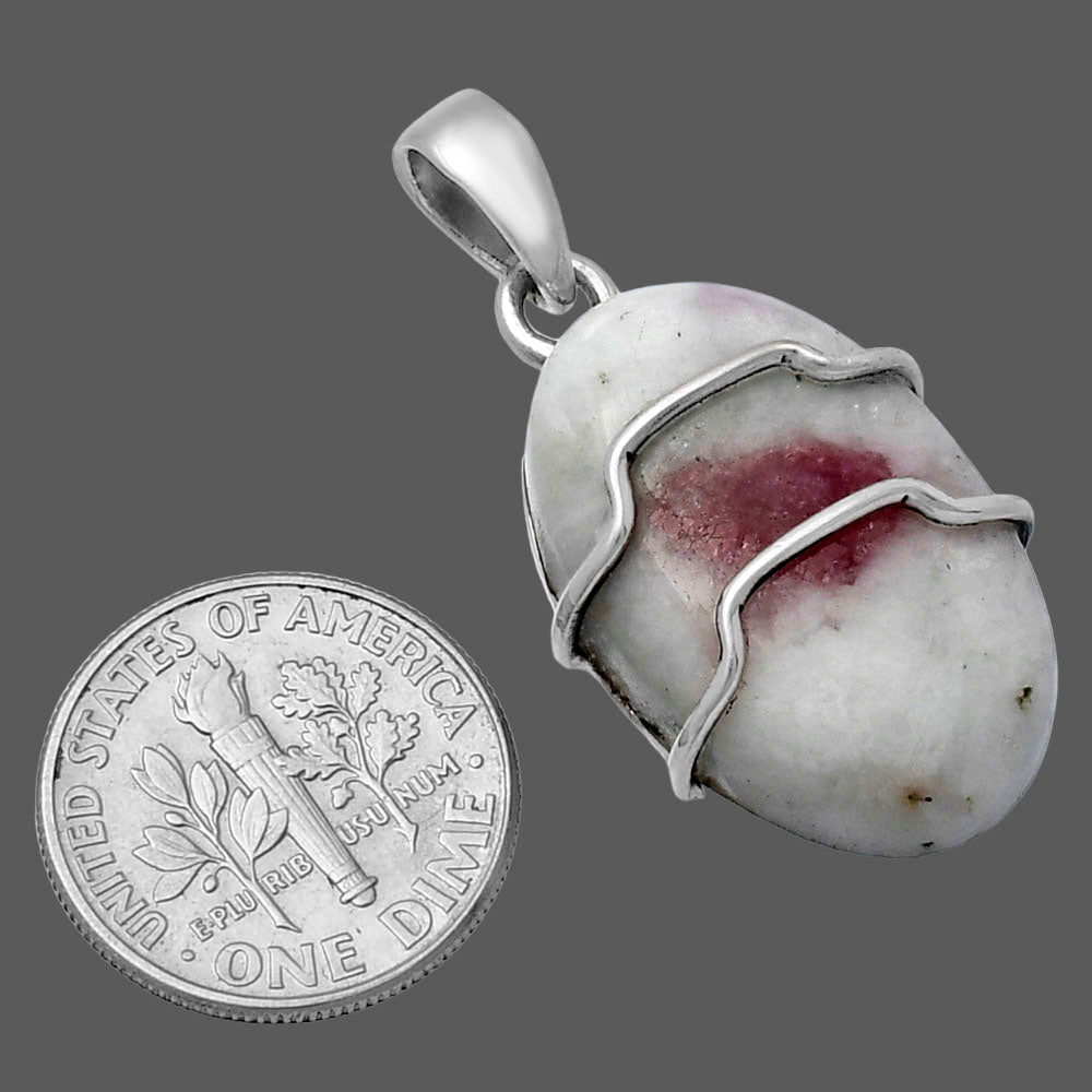 Natural Pink Tourmaline In Quartz Pendant P-1638 SDP143340