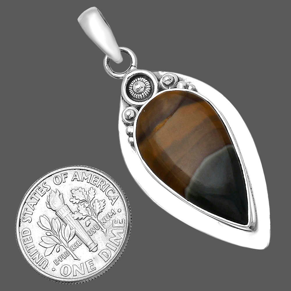Natural Polygram Jasper Pendant P-1350 SDP143814