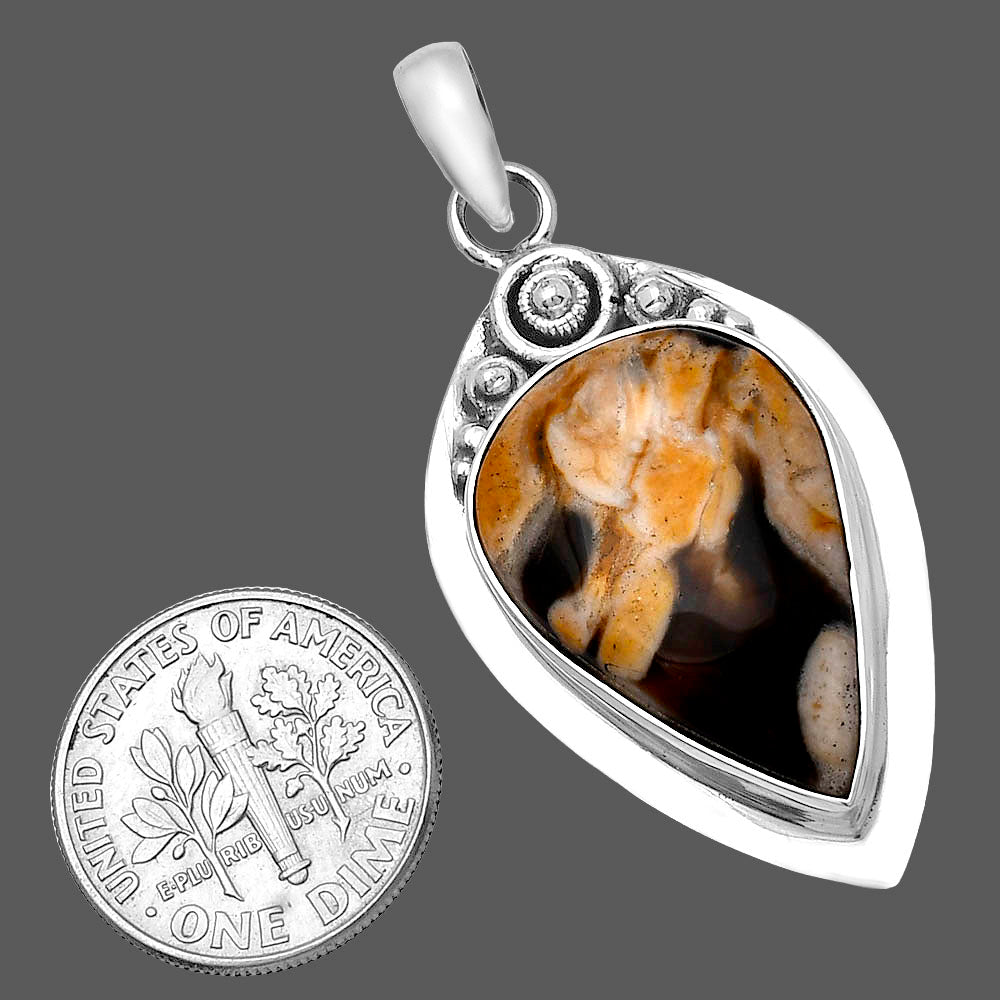 Natural Peanut Wood Pendant P-1350 SDP143829