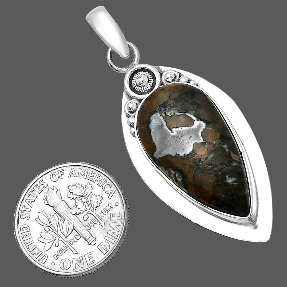 Natural Rhyolite - Rainforest Jasper Pendant P-1350 SDP143844