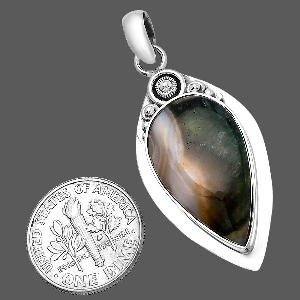 Natural Australian Prehnite Pendant P-1350 SDP143846