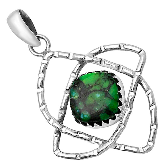 Natural Green Matrix Turquoise Pendant P-1370 SDP143857