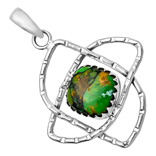 Natural Green Matrix Turquoise Pendant P-1370 SDP143905