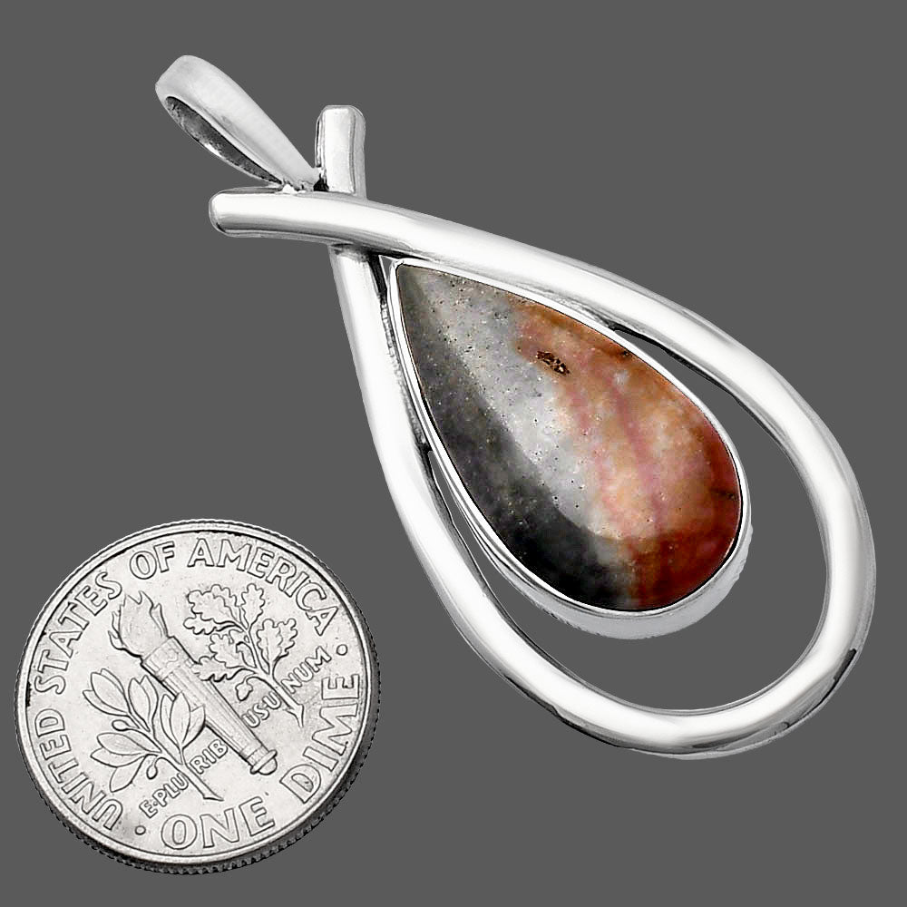Natural Polygram Jasper Pendant P-1314 SDP143982