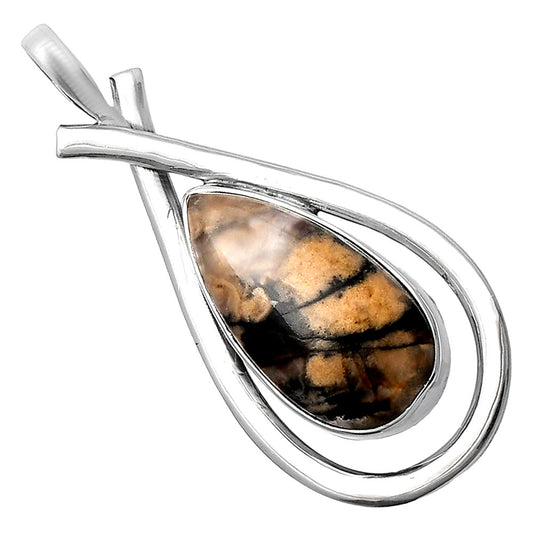 Natural Rose Plume Agate Pendant P-1314 SDP144017