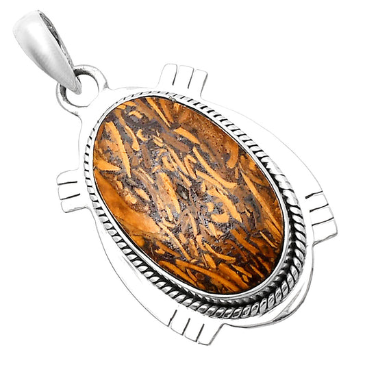 Natural Coquina Fossil Jasper - India Pendant P-1463 SDP144030