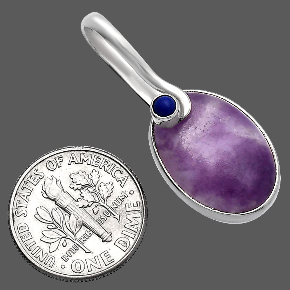 Purple Lepidolite & Lapis Lazuli Pendant P-1251 SDP144129