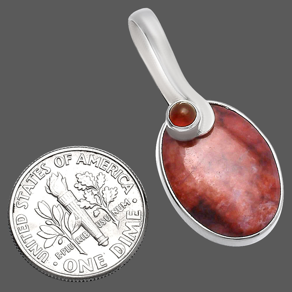 Natural Red Moss Agate & Carnelian Pendant P-1251 SDP144140