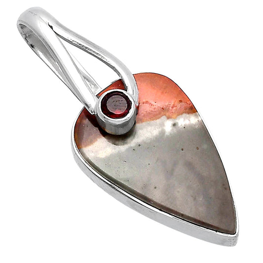 Natural Polygram Jasper & Garnet Pendant P-1251 SDP144249