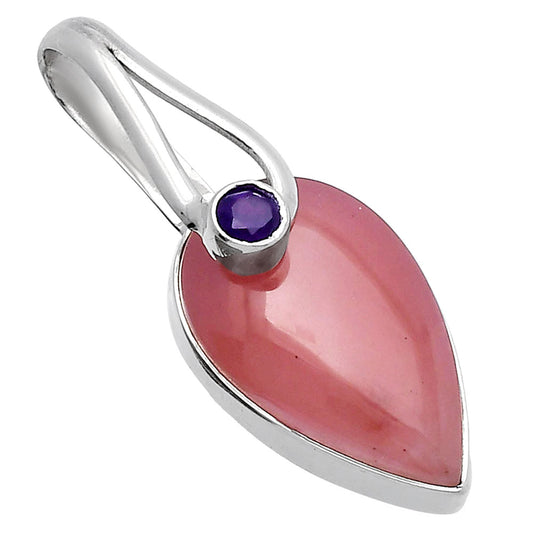 Guava Quartz - Brazil & Amethyst Pendant P-1251 SDP144253