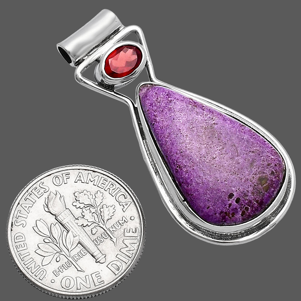 Purpurite - South Africa & Garnet Pendant P-1130 SDP144305