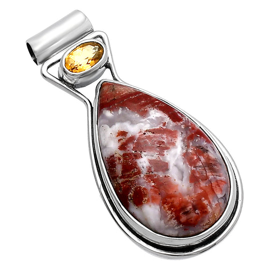 Rosetta Picture Jasper & Citrine Pendant P-1130 SDP144348