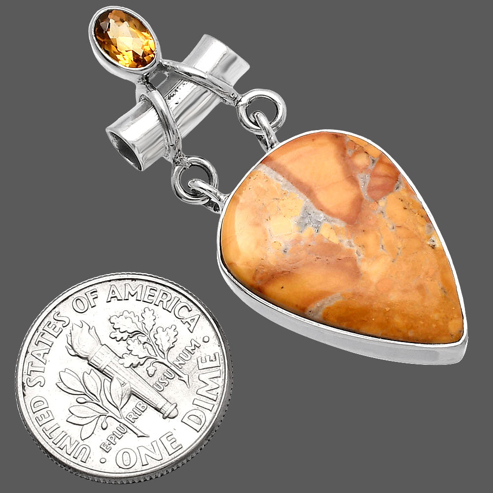 Maligano Jasper - Indonesia & Citrine Pendant P-1276 SDP144416