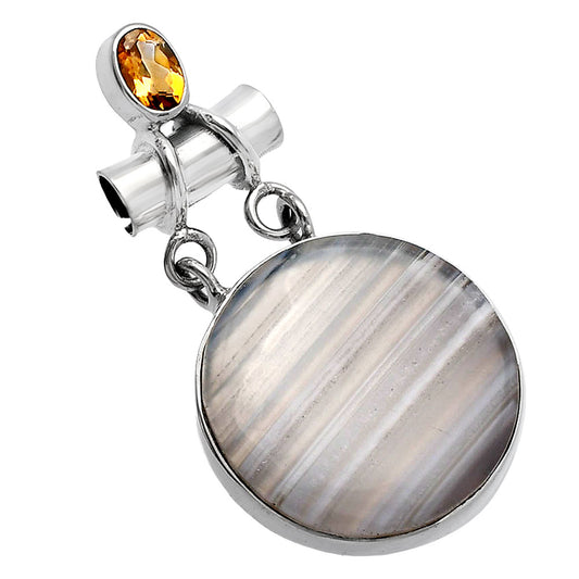 Natural Banded Onyx & Citrine Pendant P-1276 SDP144467