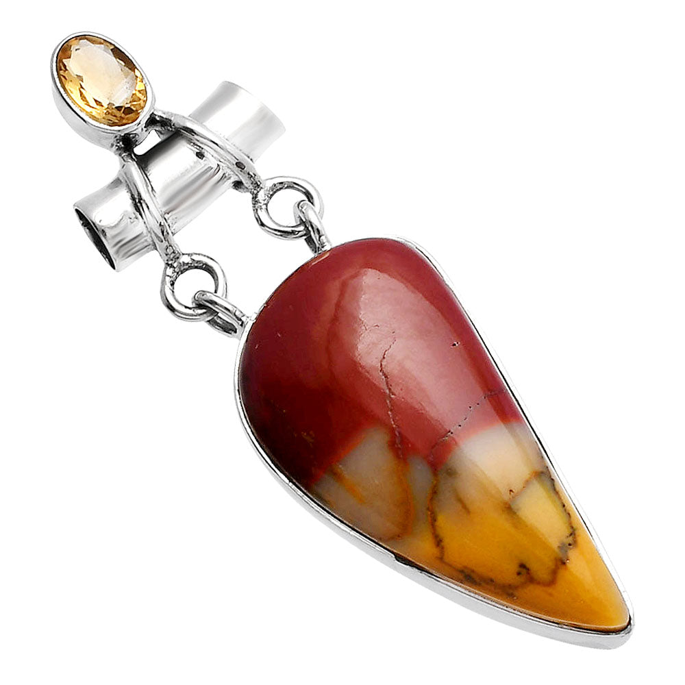 Natural Red Mookaite & Citrine Pendant P-1276 SDP144478
