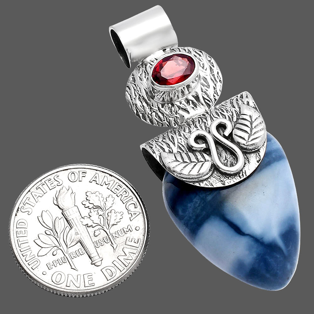 Natural Owyhee Opal & Garnet Pendant P-1545 SDP144505