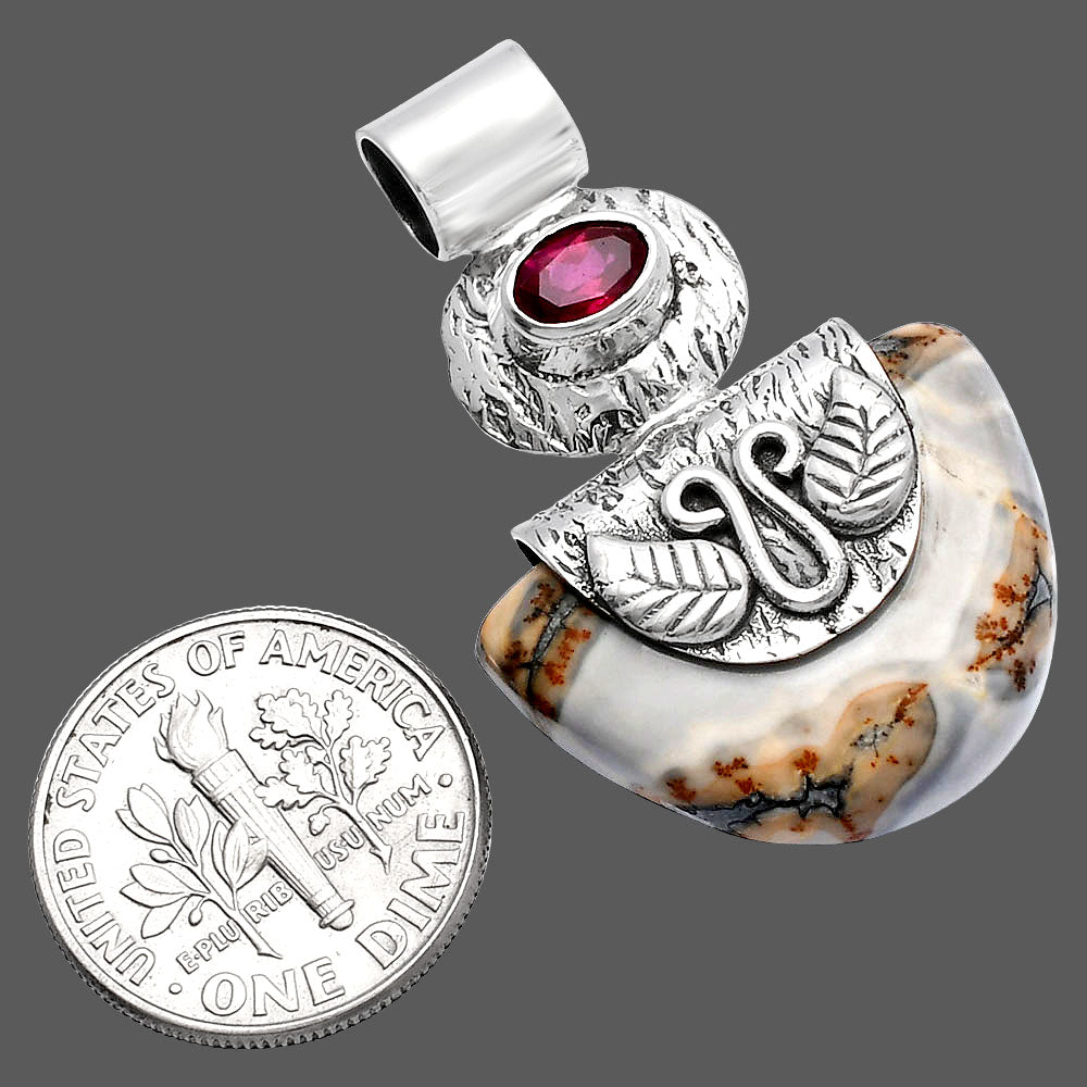 Maligano Jasper - Indonesia & Ruby Pendant P-1545 SDP144510