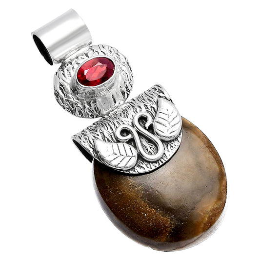 Imperial Jasper - Mexico & Garnet Pendant P-1545 SDP144517