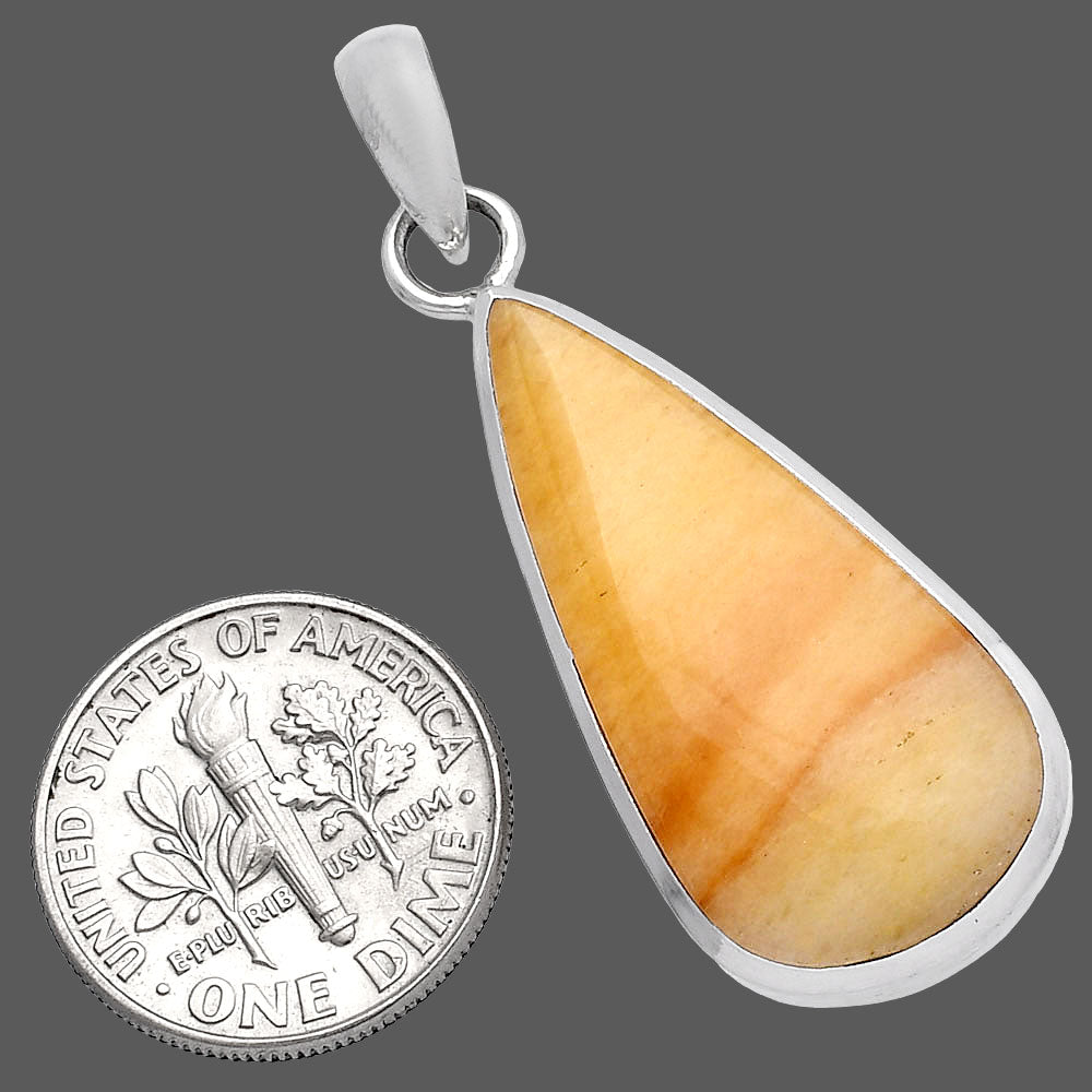 Natural Honey Aragonite Pendant P-1002 SDP144594