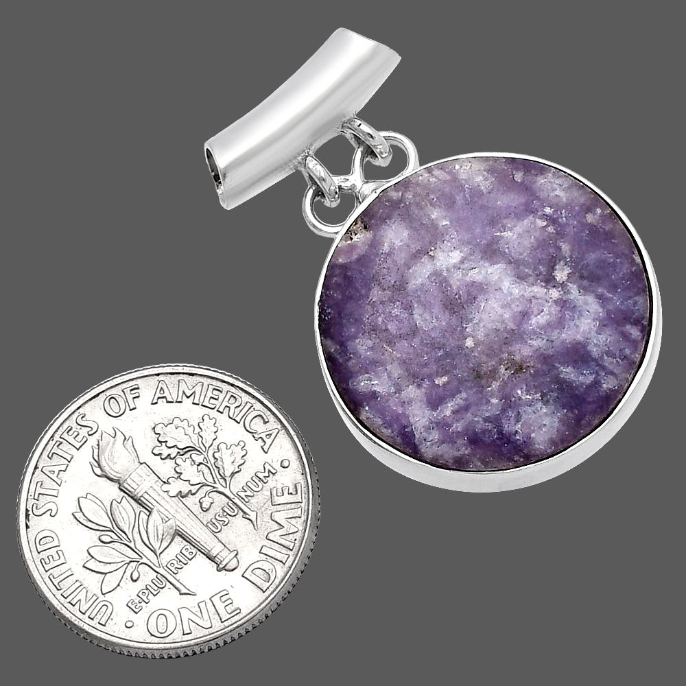 Natural Purple Lepidolite Pendant P-1198 SDP144632
