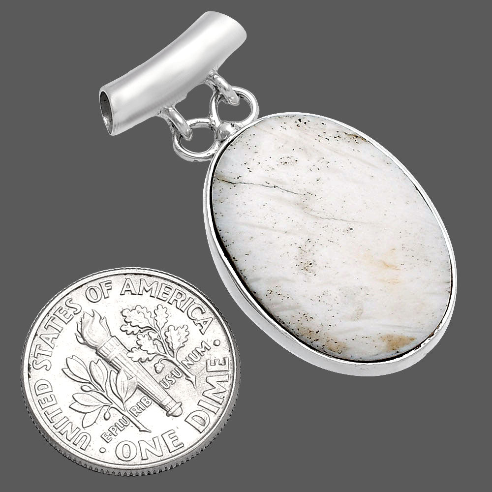 Natural White Scolecite Pendant P-1198 SDP144639