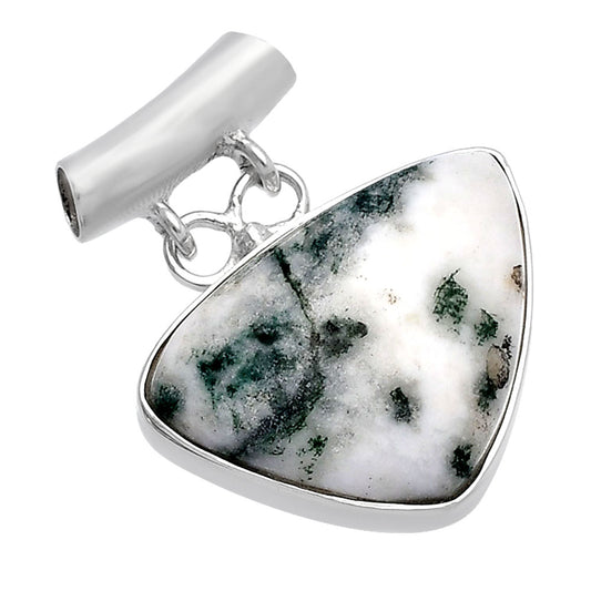 Natural Tree Weed Moss Agate - India Pendant P-1198 SDP144640