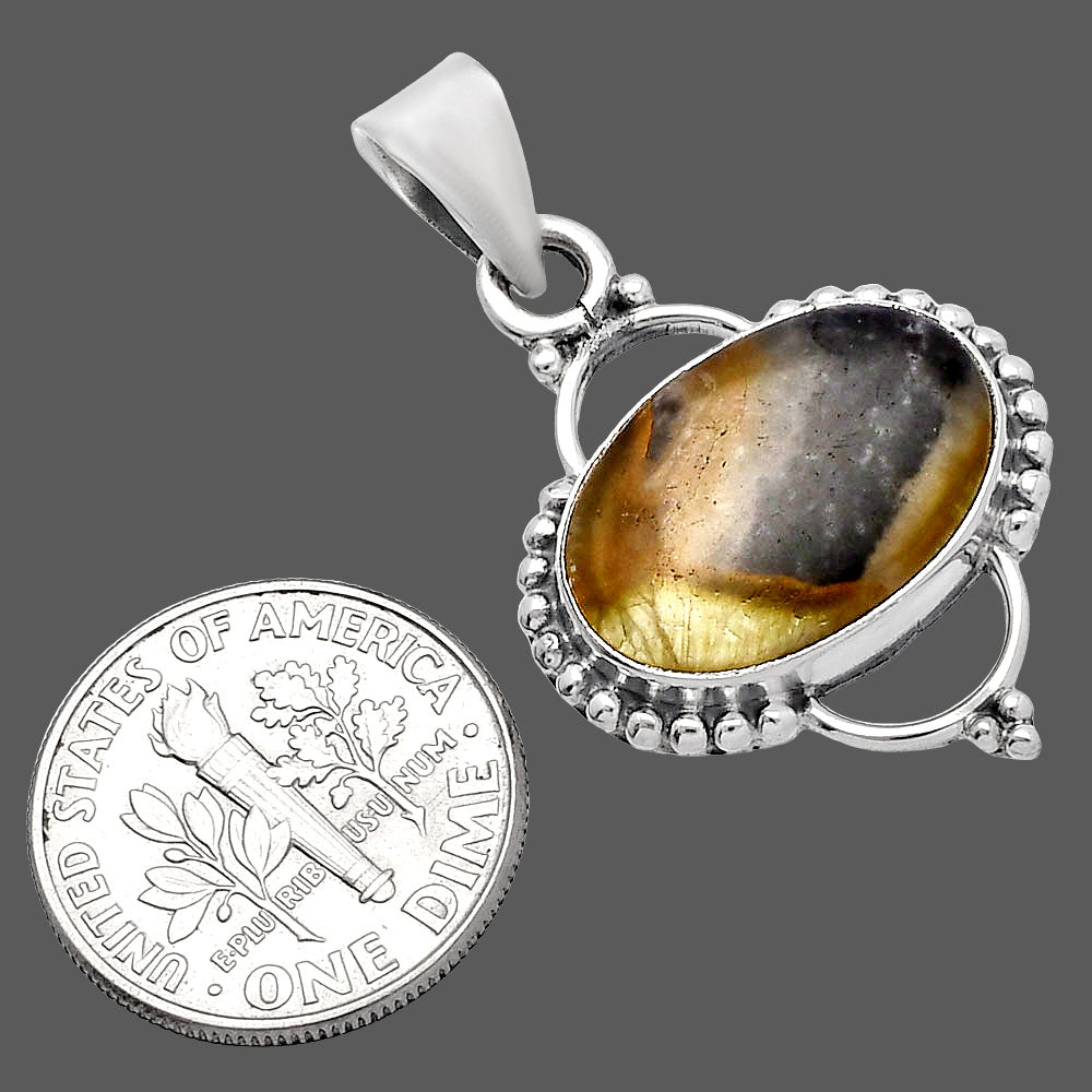 Natural Australian Prehnite Pendant P-1639 SDP144699