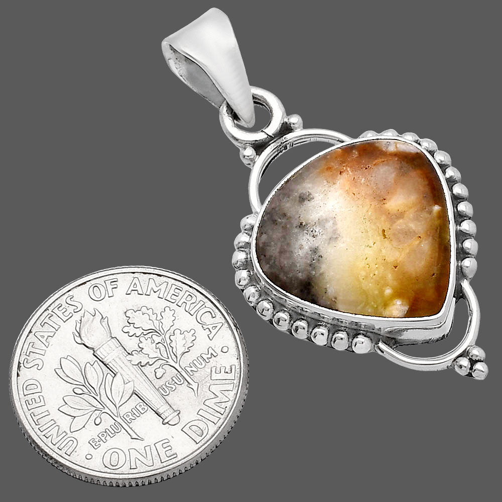 Natural Australian Prehnite Pendant P-1639 SDP144700