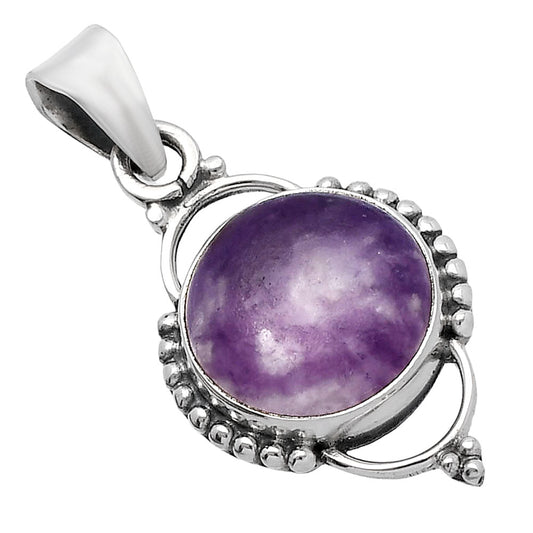 Natural Purple Lepidolite Pendant P-1639 SDP144705