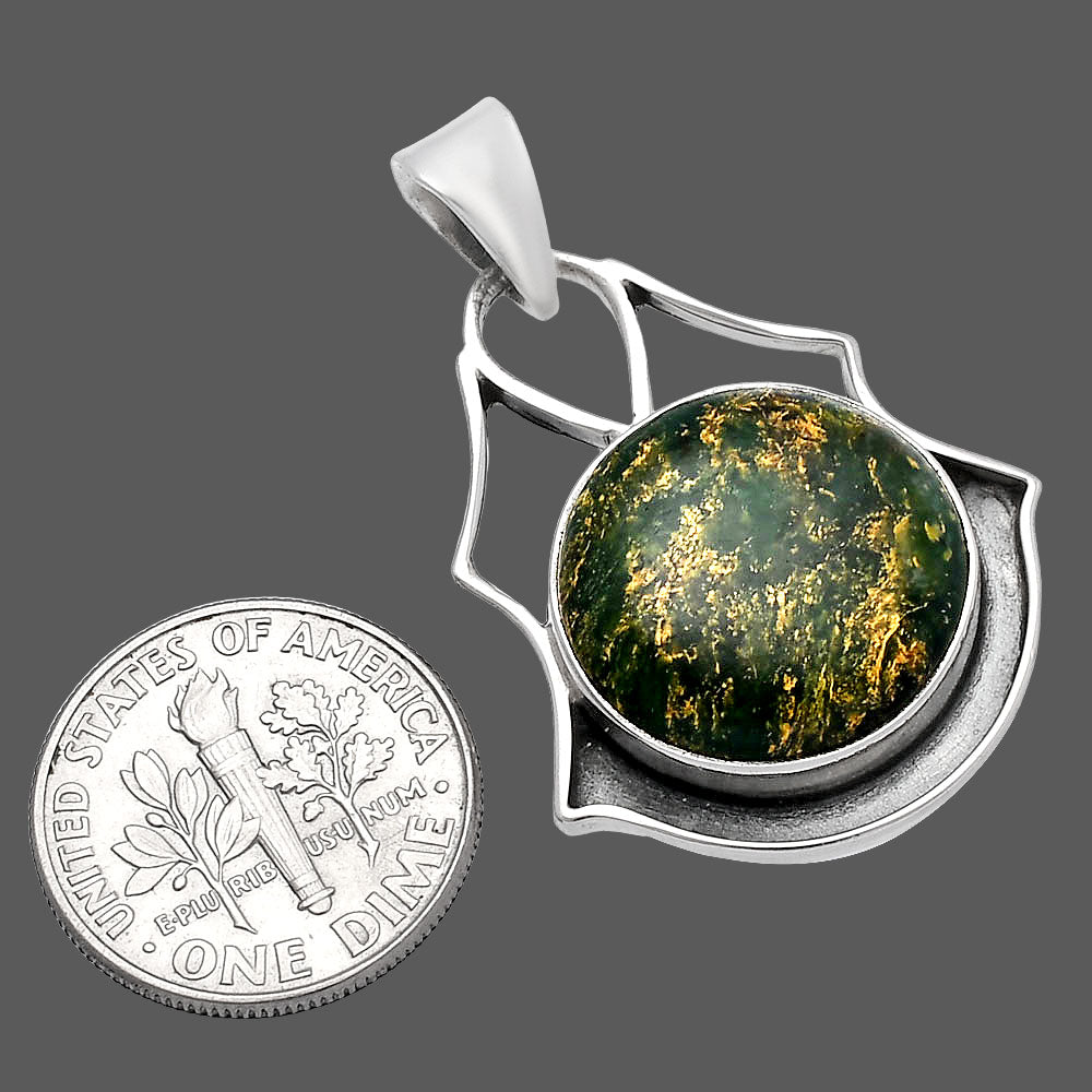 Natural Green Fuchsite Pendant P-1197 SDP144733