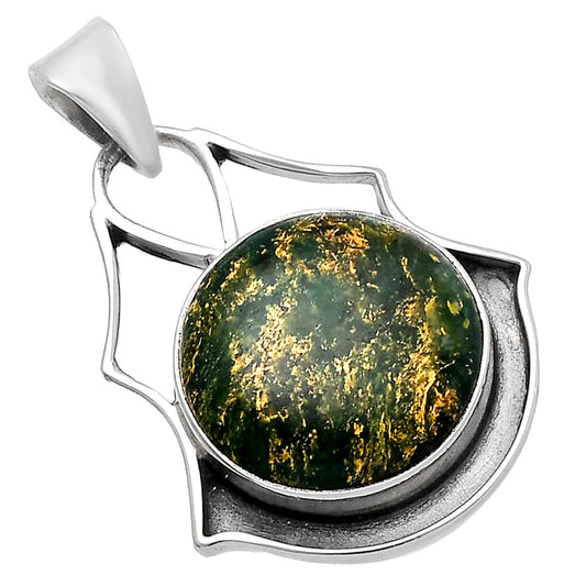 Natural Green Fuchsite Pendant P-1197 SDP144733