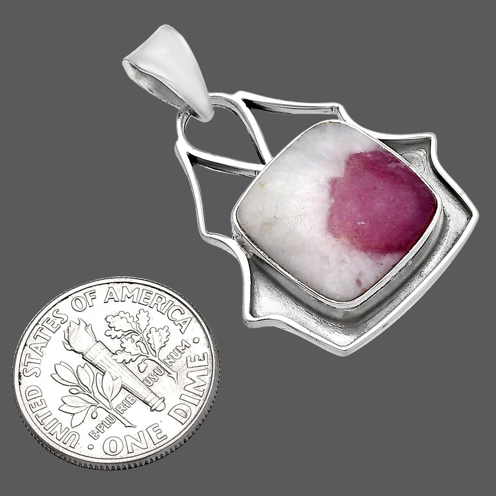 Natural Pink Tourmaline in Quartz Pendant P-1197 SDP144749