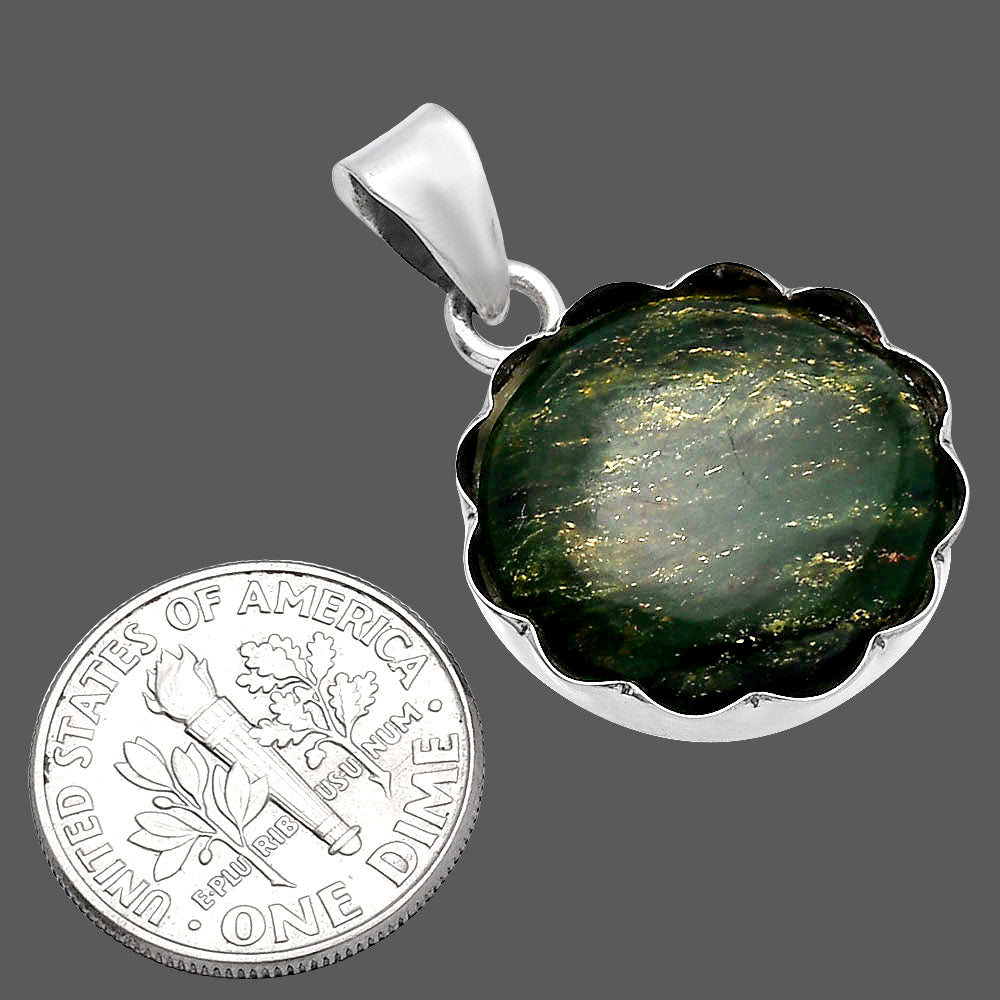 Natural Green Fuchsite Pendant P-1555 SDP144759